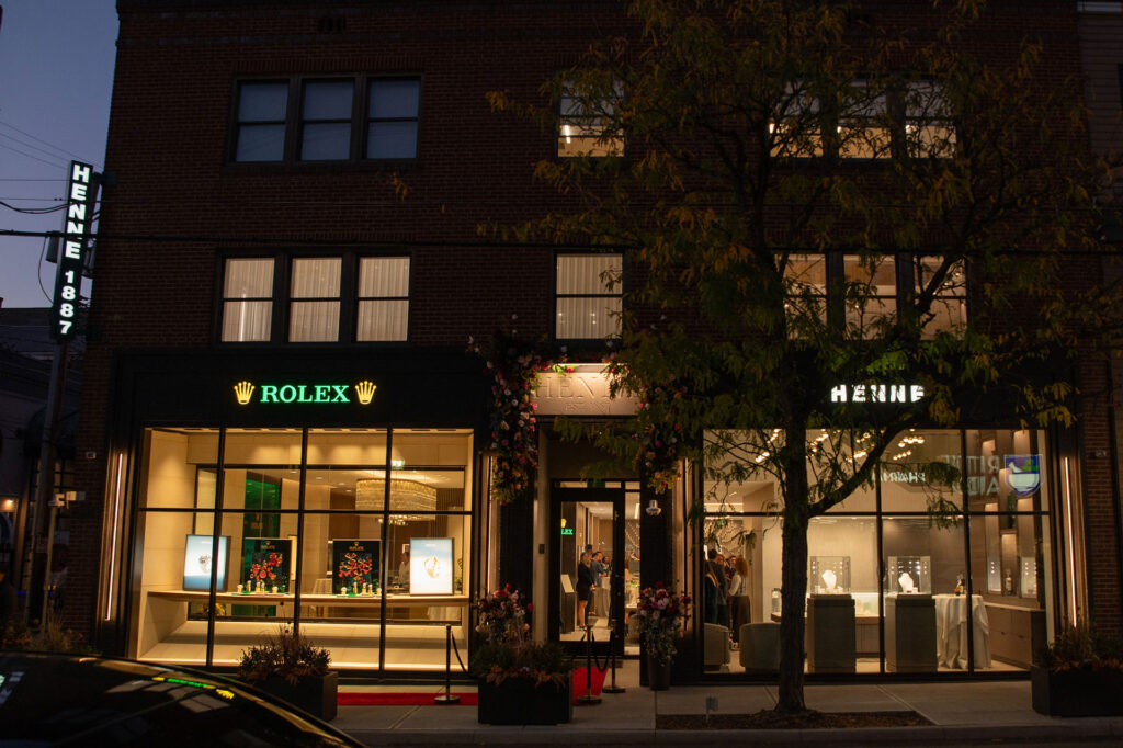 Henne-Jewlers-DSC_9844 Henne Jewelers in Shadyside, PA exterior at night